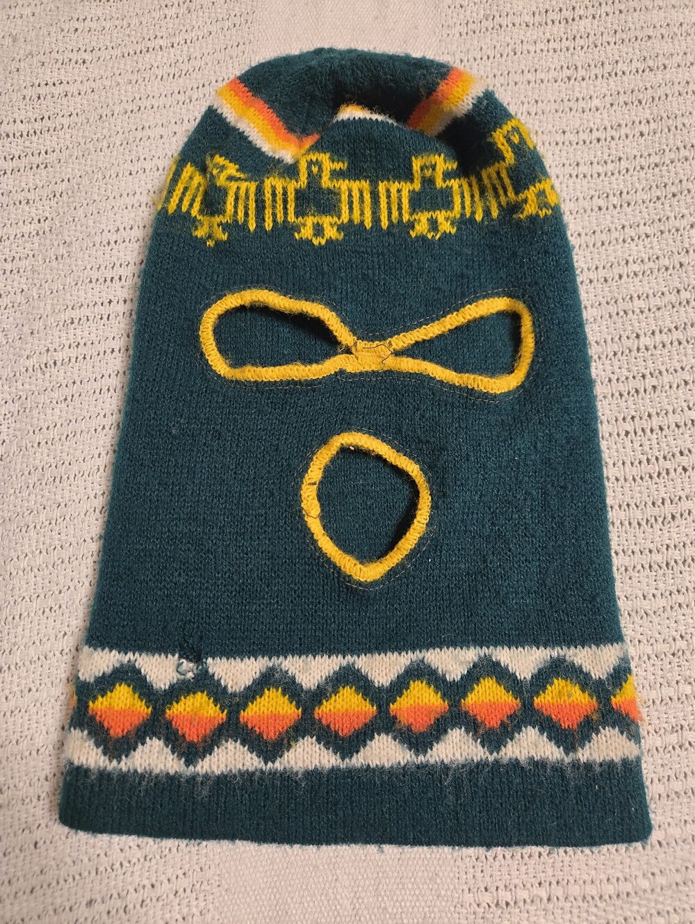 Vintage 70s/80s Full Face Balaclava Ski Mask Covering